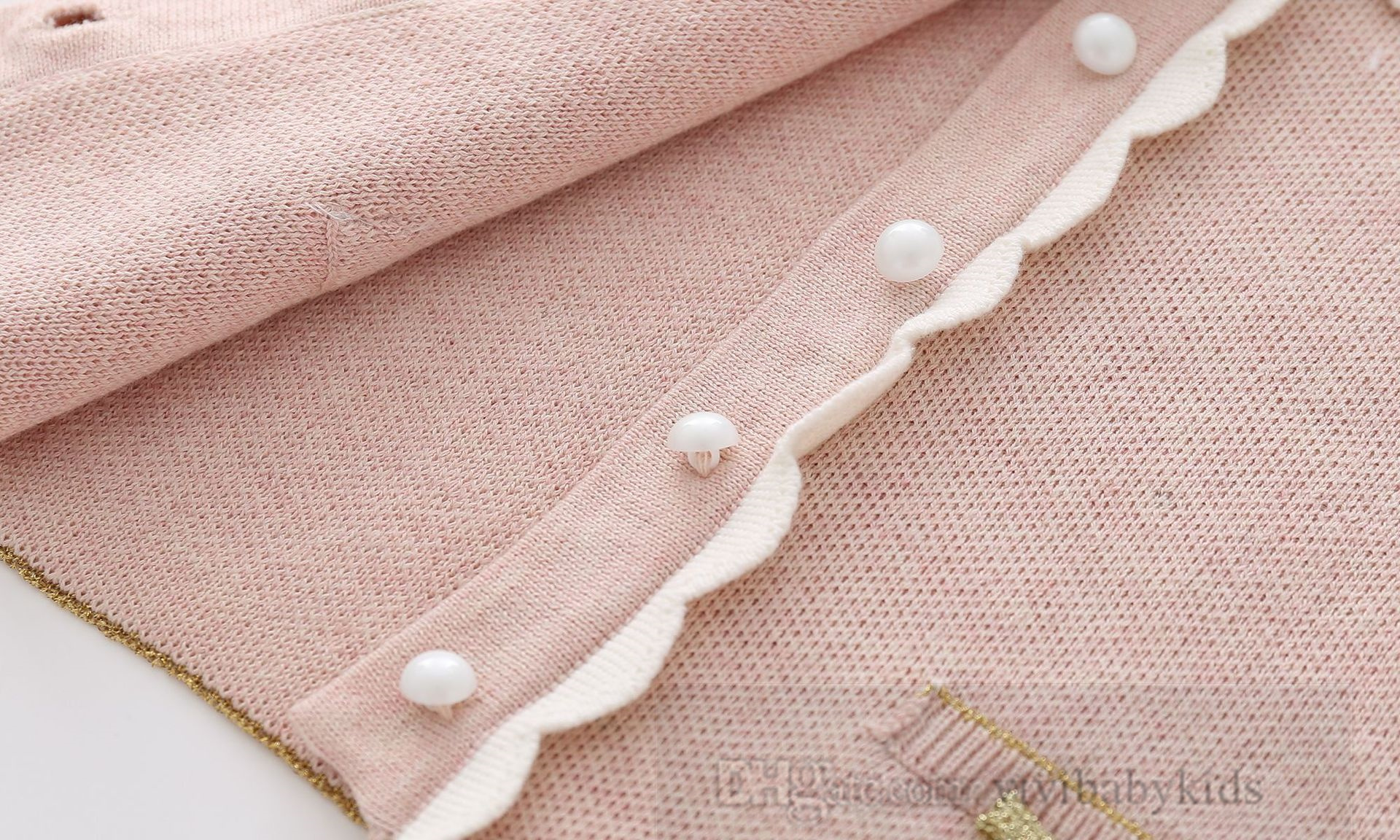 Dame-Stil kleine Mädchen gestrickte Kleidung Sets Kleinkind Kinder Blütenblätter Revers Langarm Pullover Strickjacke Rock 2 Stück Kinder rosa Prinzessin Outfits Z6640