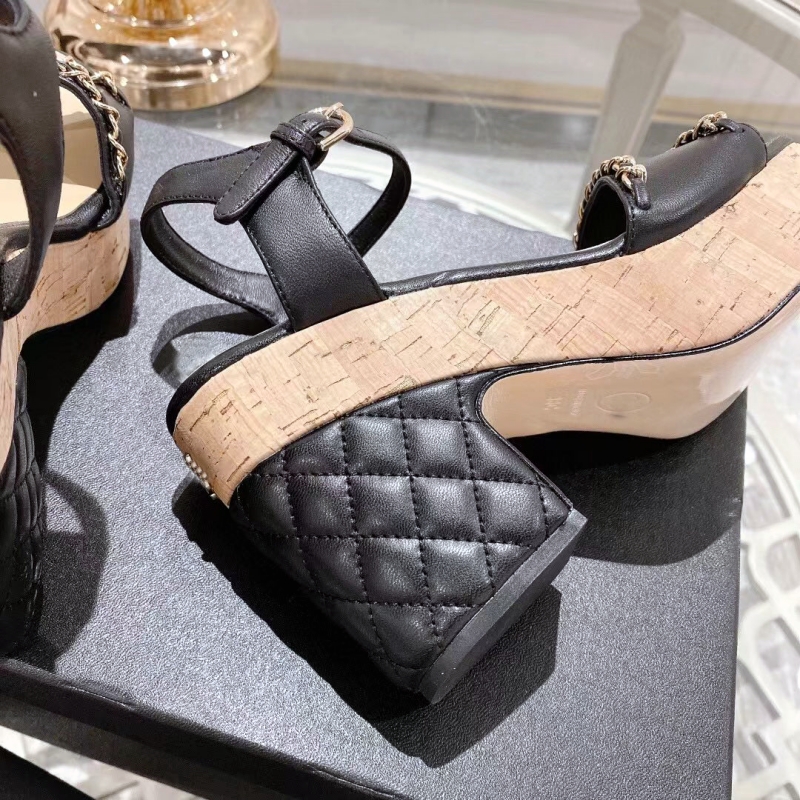 Projektantki sandały na wysokim obcasie Letnie moda skórzane wodoodporne kapcie seksowne buty imprezowe designerskie buty skórzane 10,5 cm obcas z pudełkiem