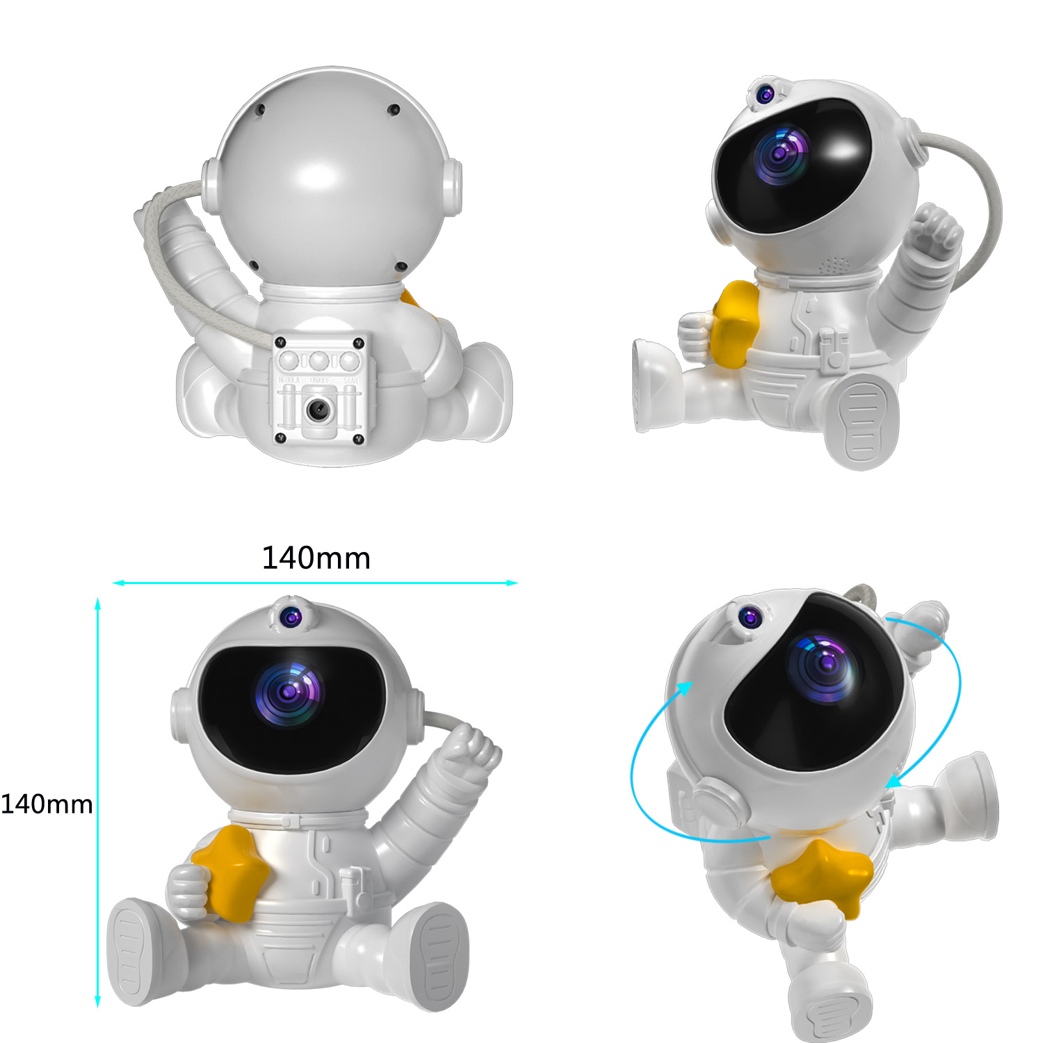 Estrela projetor galáxia luz da noite astronauta espaço projetor estrelado nebulosa teto lâmpada led para o quarto casa decorativa crianças presente