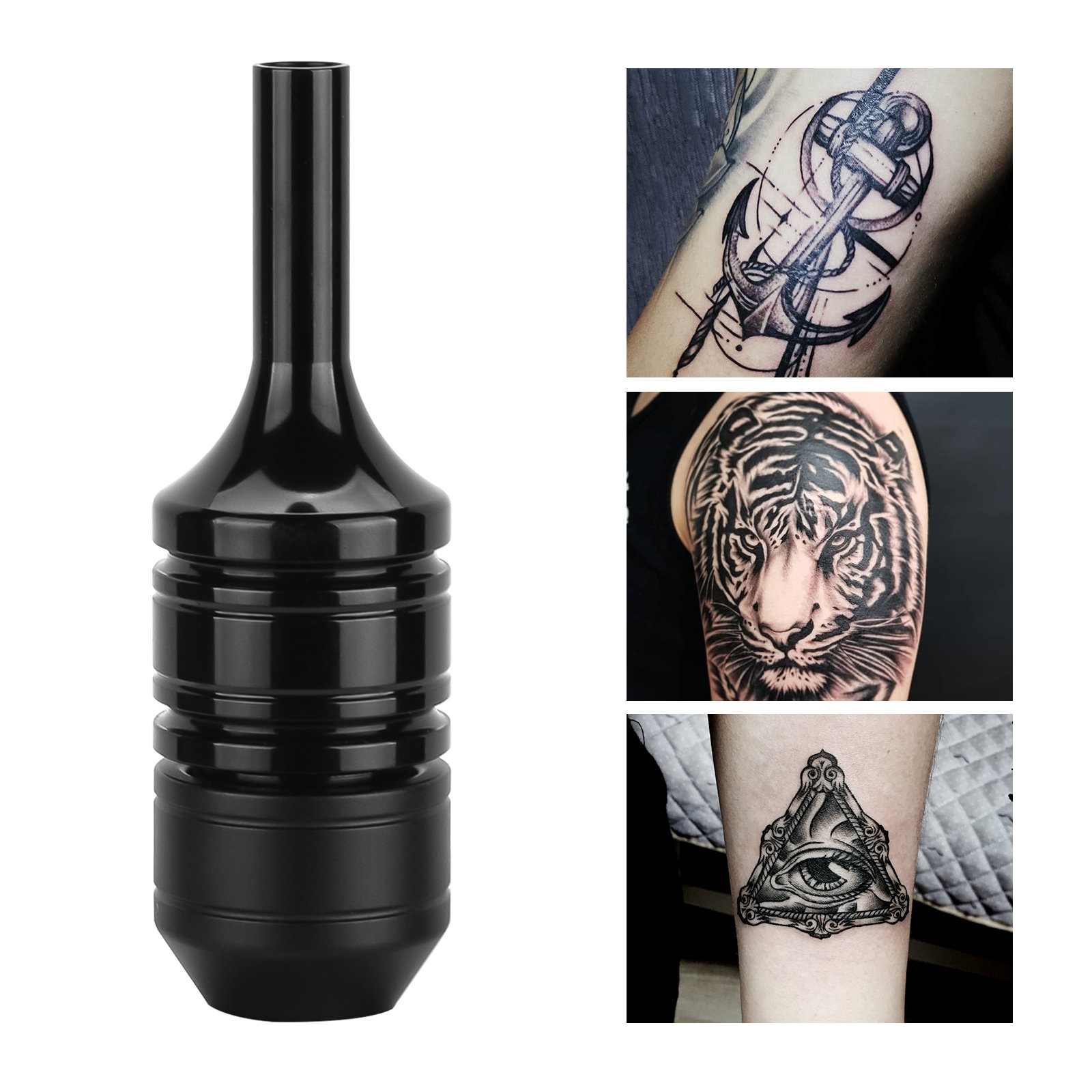 25 mm zelfsluitende tattoo-grip gelegeerd koperen kernbuis tattoo machinegeweer onderdeel auto-lock handvat zwarte haai accessoire