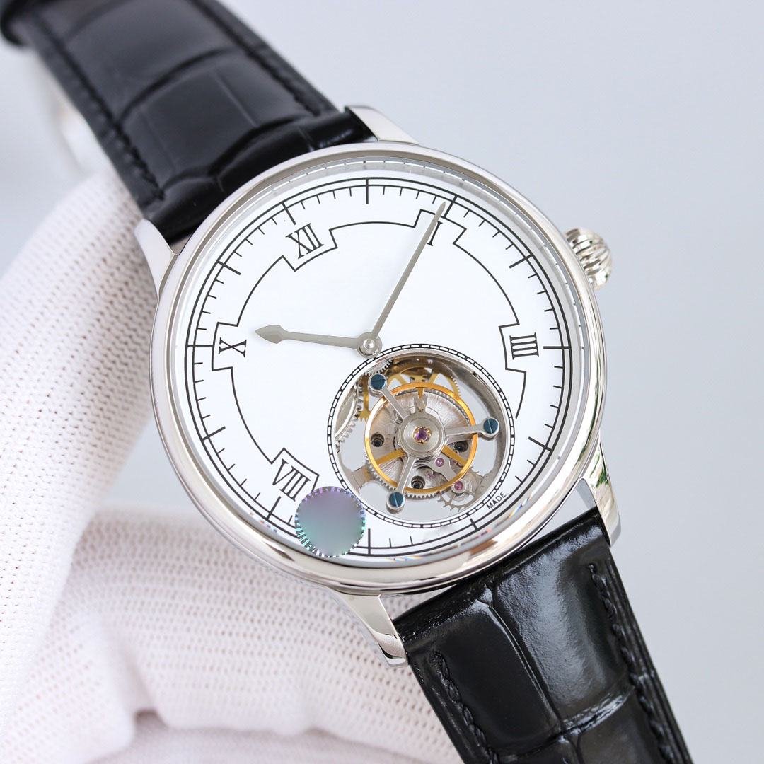 Luxuriöse mechanische Herrenuhr, Business-Armbanduhr mit echtem Lederarmband, wasserdicht, leuchtende Uhren, modische Herrenuhr