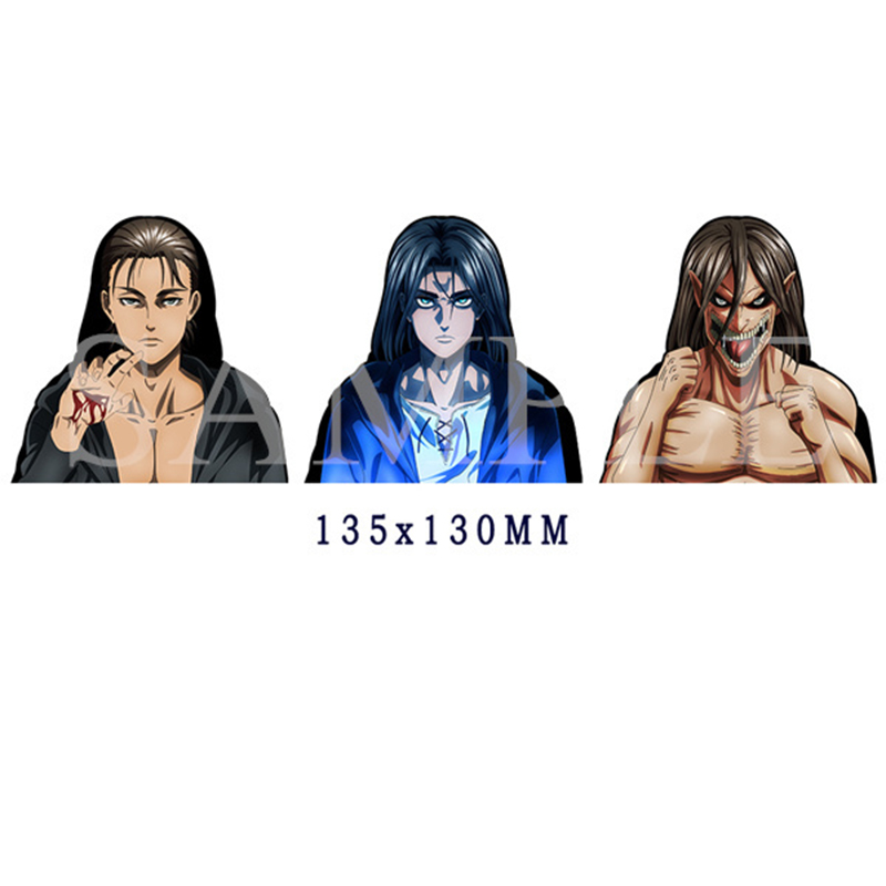 Wholesale and Custom Anime Attack on Titan Eren 3D Motion Lenticular Stickers for Car Cups Refrigerators Skateboards Suitcases and Creative Gifts