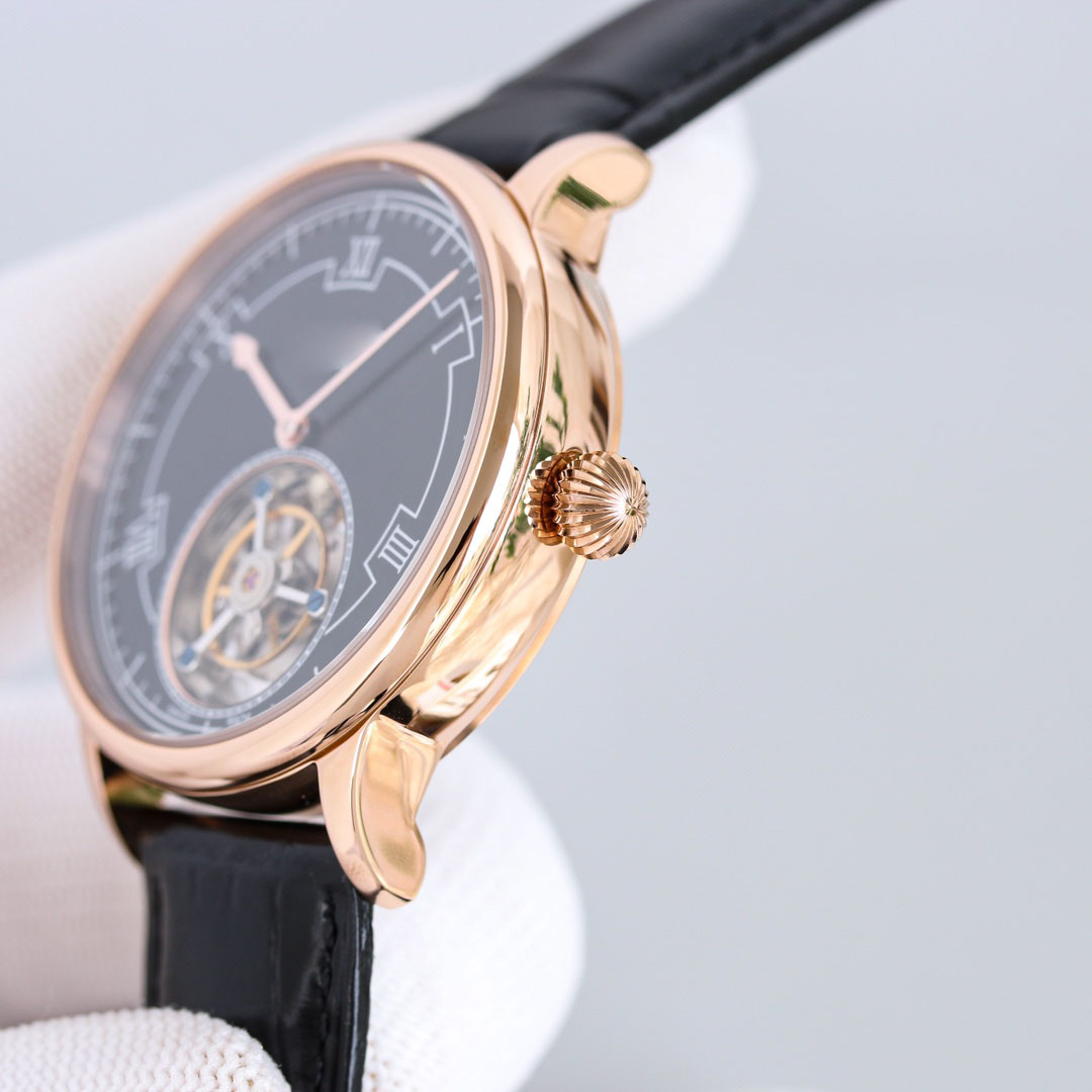 Luxuriöse mechanische Herrenuhr, Business-Armbanduhr mit echtem Lederarmband, wasserdicht, leuchtende Uhren, modische Herrenuhr