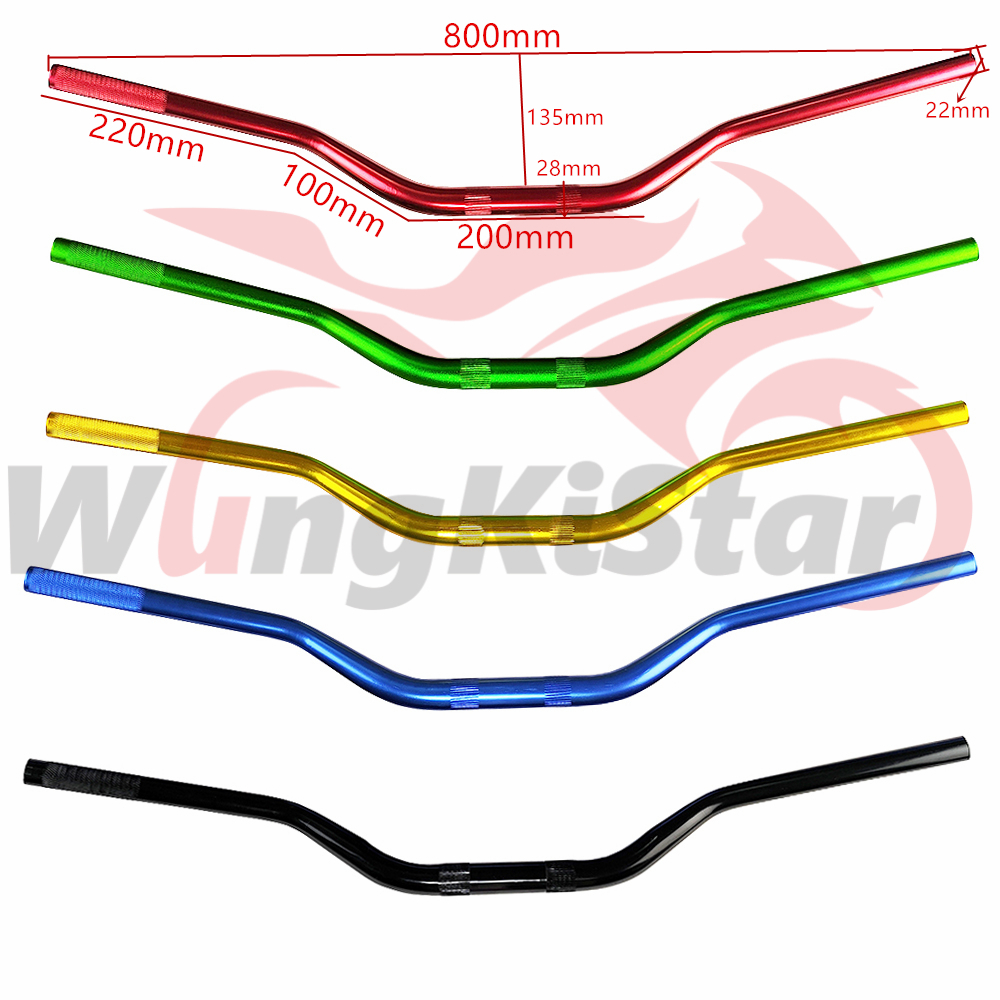 Handlebar Motorcycle Motocross CNC 22mm 28mm 1-1/8" 800mm Fat Bar Handle Tubes For Motorbike CRF YZF WRF RM KXF Go Kart Go-Car Quad Pecket Buggy Pro Pit Dirt Bike ATV Scooter