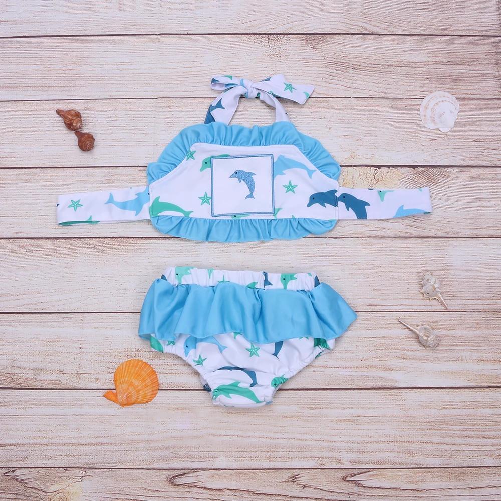 set 2022 New Style Baby Girl Clothes Set Summer Kids Suit Baby Girl Bikini Set Whale Floral Swimsuit For 16T Toddler Girl
