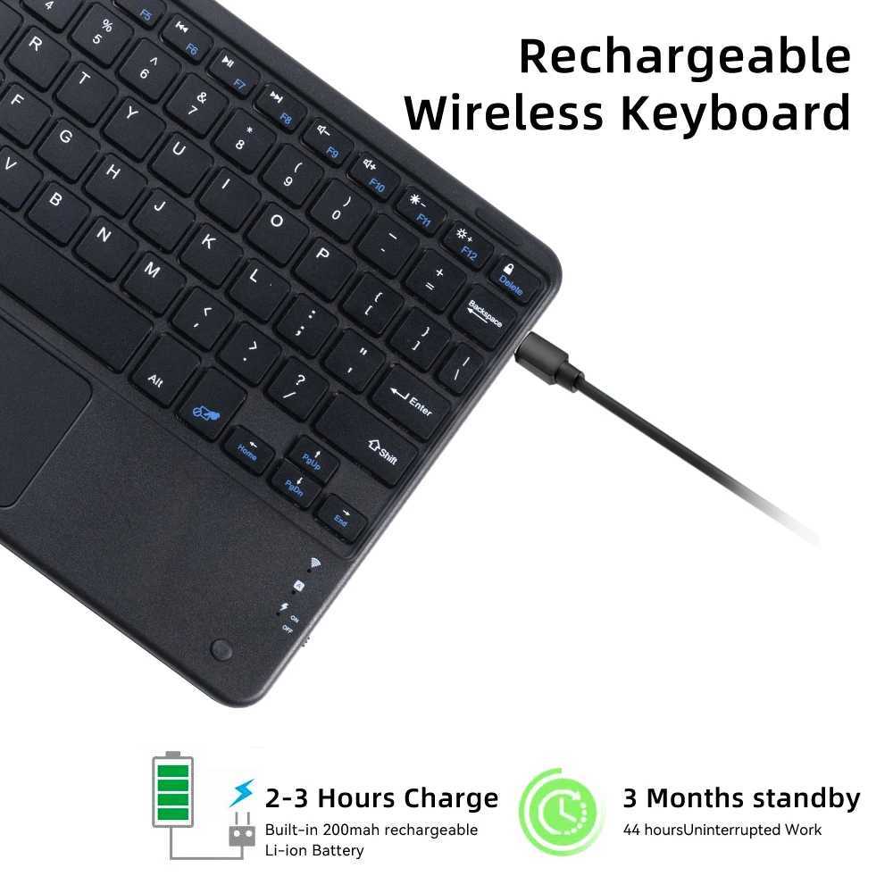 Keyboards Touchpad Wireless Keyboard and Mouse Combo For iPad Samsung Huawei Ultra Thin Protable Mini Bluetooth Keyboard Laptop PCL240105