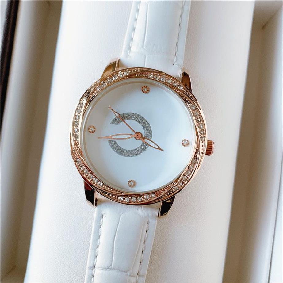 Relógio de pulso de quartzo de marca superior para mulheres estilo menina senhora relógios de banda de aço de metal C27200G
