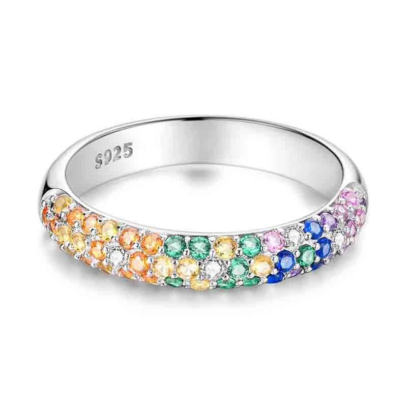 925 CZ Verlobungsringe für Frauen 100 % 925 Sterling Silber Hand Sonne Mond bunte Zirkon Ringe romantische Hochzeit Valentinstag Schmuck