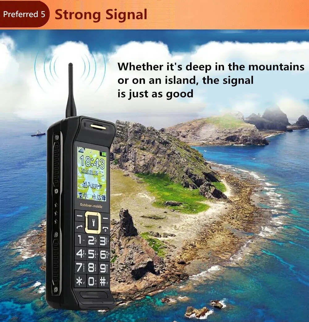 Unlocked Long Standby Retro Phone 2.2Inches Dual Sim Cards Mp3 Big Battery 6800mAh Bluetooth Låst upp mobiltelefon Ancient Dual Sim Mobiltelefon