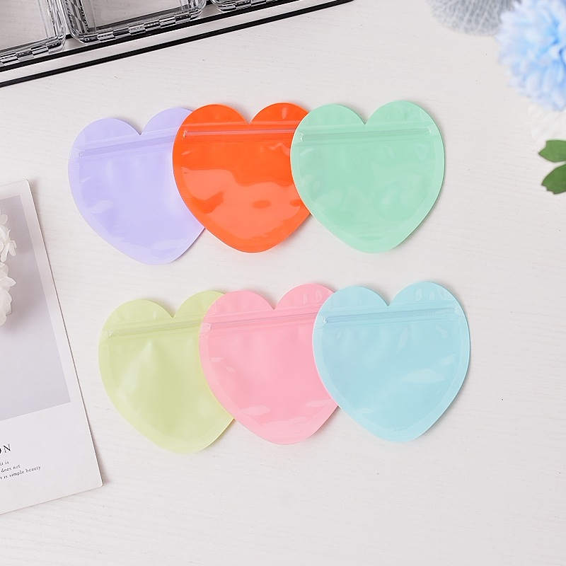 Cute Jewelry Ziplock Packaging Bags Apple Shape Plastic hairpin Resealable Clear Front Pouch For Earring Rings Pearls Cosmetics Decorations Retail Lovely Storage