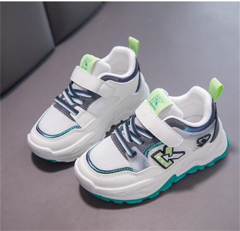 Girl's Sports Boys Casual Shoes 2024 New Fashion Spring Summer Sports Children's Premium Pu Leather and Mesh Breathable Trend Shoes