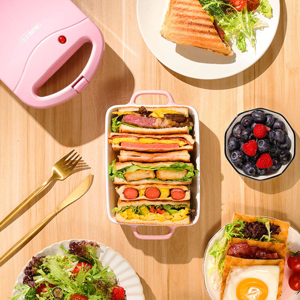 Shuo Ning Multi Functional Household Bread Maker Direct Selling Toast Can Connect to Foreign Trade Sandwich Machine Breakfast Machine