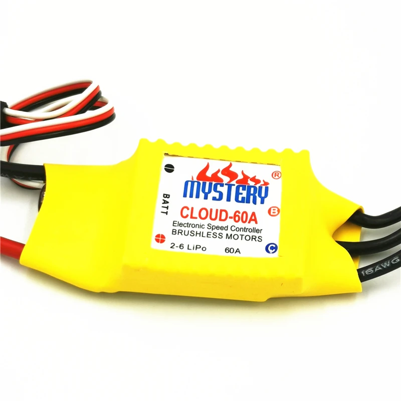 Mystery Cloud 60A ESC sans balais sans BEC contrôleur de vitesse RC pour hélicoptère RC avion RC