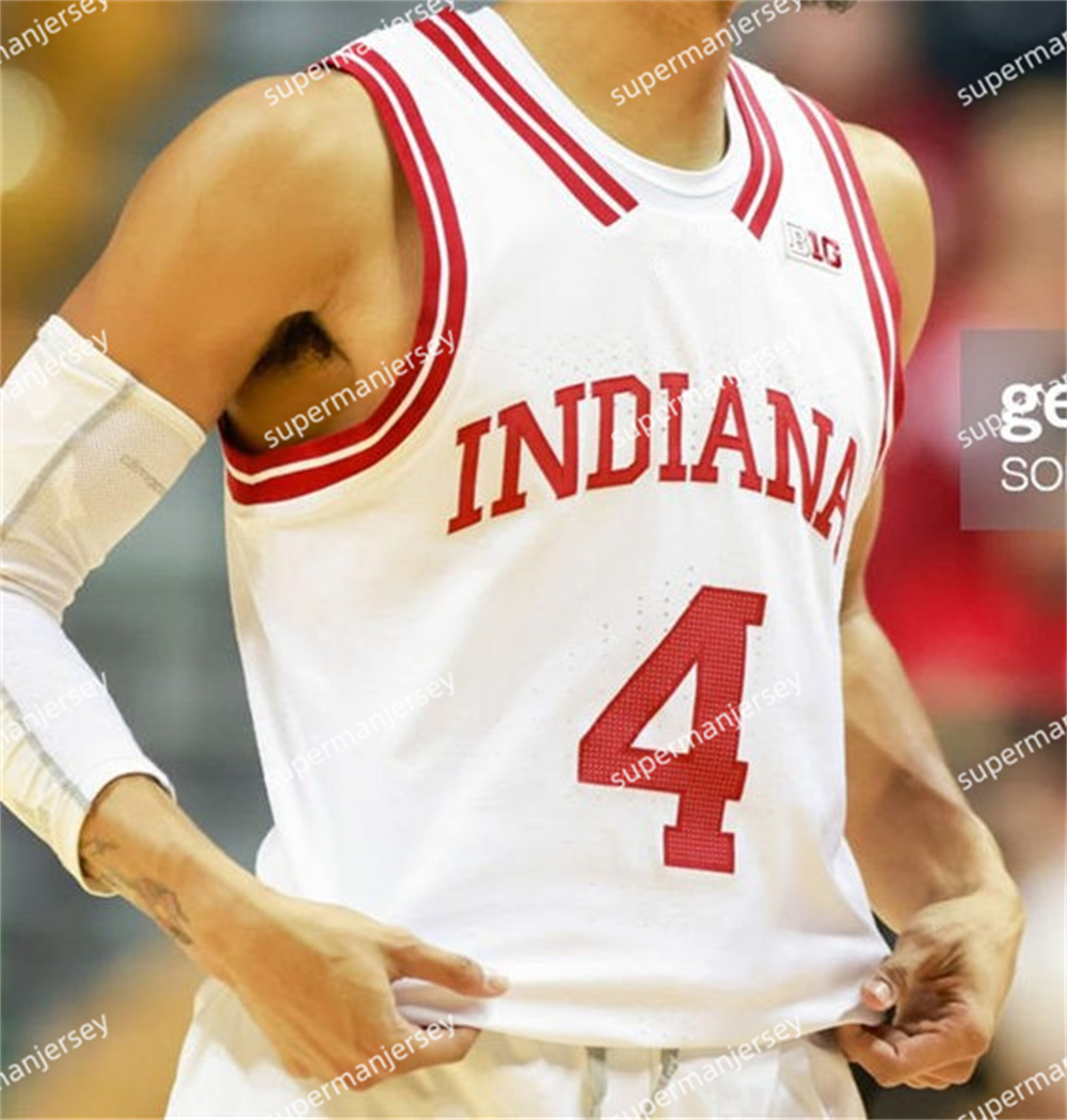 Custom Indiana Hoosiers Basketball Jersey 23 Trayce Jackson-Davis 22 Geronimo 5 Malik Reneau Miller Kopp 1 Jalen Hood-Schifino Tamar Bates Kaleb Banks Trey Galloway