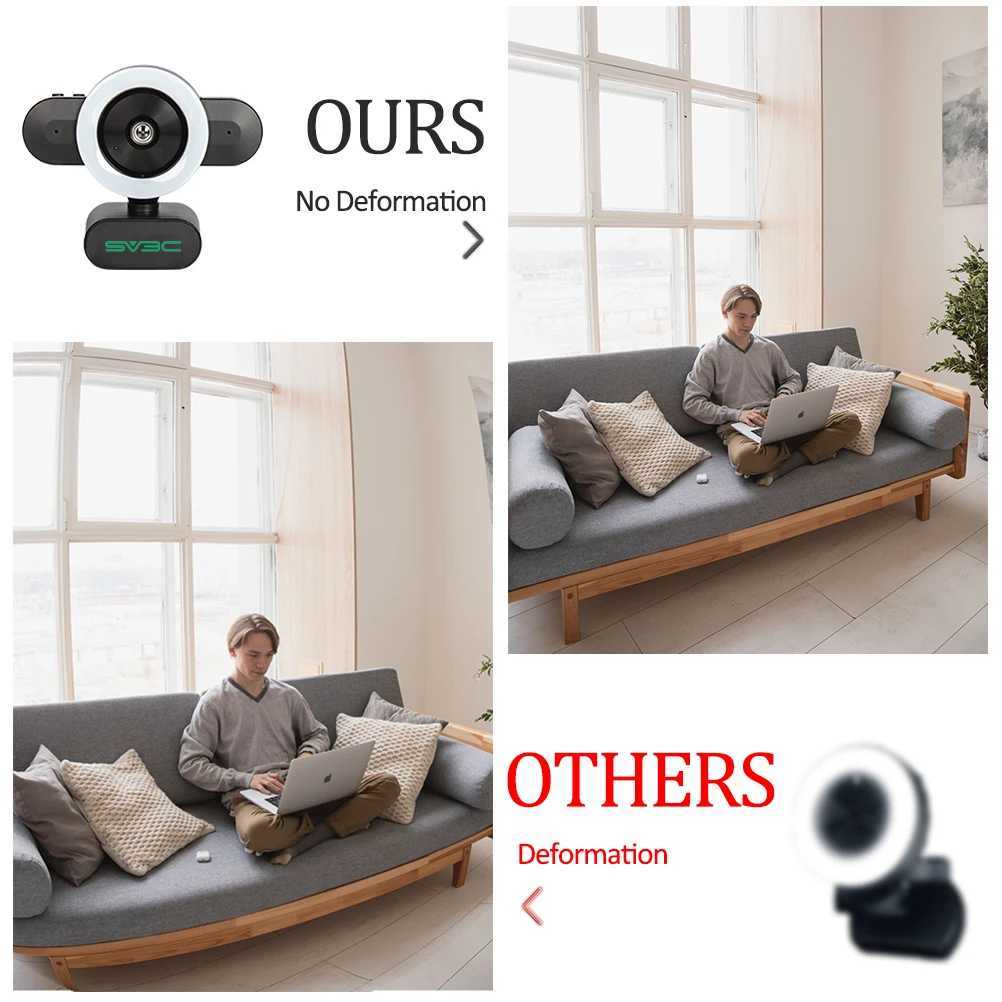 Webcams 2K Webcam With Microphone For PC 4MP USB Light Computer Camera Web CAM For Call Conference Zoom Skype YouTube Laptop AccessoryL240105