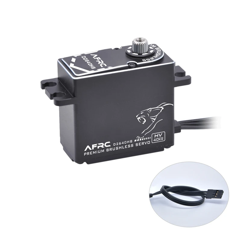 AFRC D2640HB 40kg HV Alto Torque Full Metal Steel Tooth Digital Brushless Servo para RC Robot Car Drone 400 500 Helicóptero