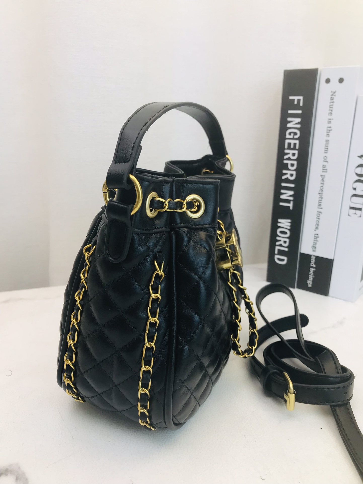 Top Winter New Classic Style Rhombus Lucky Bag Bucket Fashion Chain Shoulder Women's Corssbody Bags