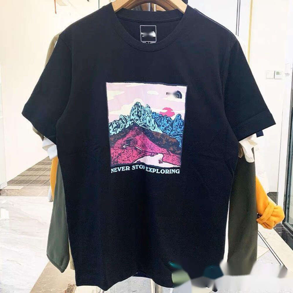  Shirt Designer Luxury Classic Printed Crew Neck Short Sleeve T-shirt Men`s and Women`s Loose T-shirt Northface Puffer 438