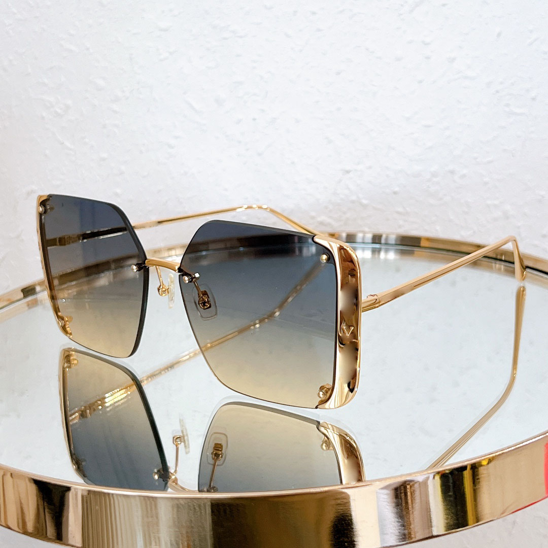 Óculos de sol para mulheres óculos de sol designer óculos de sol homens chá espelho ao ar livre proteção para os olhos viagem moda único item sem moldura óculos