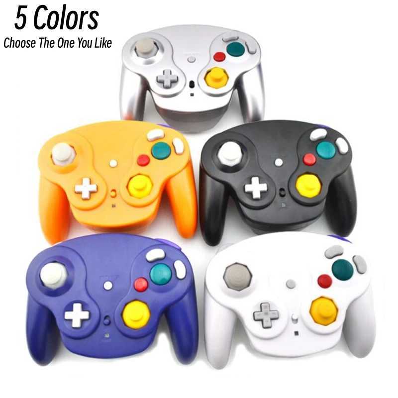 Gamecontrollers Joysticks 5 kleuren draadloze gamepadcontroller voor NGC-gameconsole met 2.4G-adapter Gamepads Joystick voor GameCube-videogameconsole