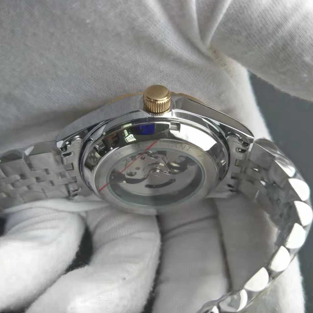 Andere Uhren luxuriöser Stahl arabische Arabische digitale Uhr Automatische mobile mobile Urdu Digital Mechanical Watch Mens wasserdichte Erkek Saatleril240403