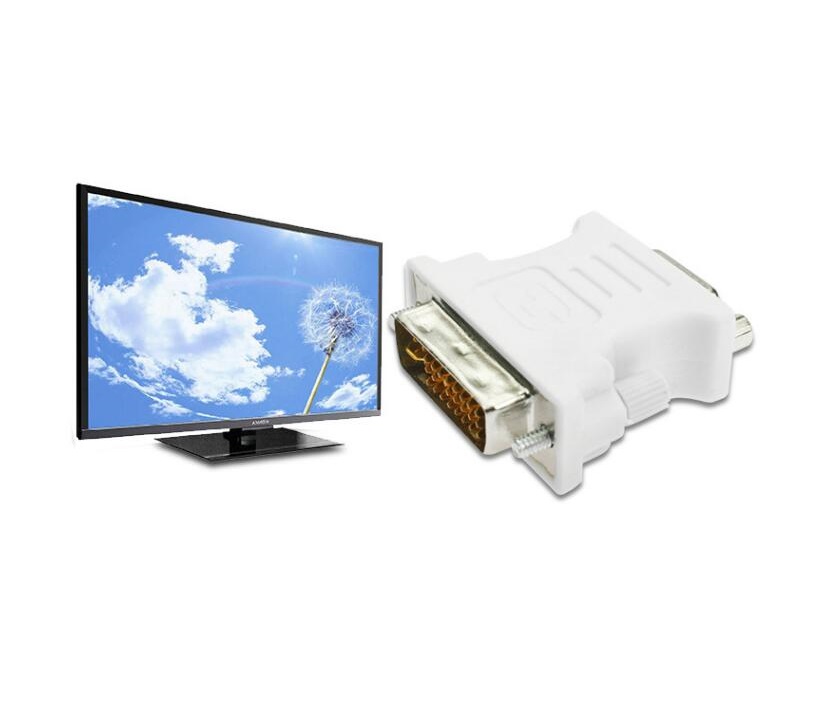 Spot DVI macho 24 + 5 para VGA fêmea DVI para VGA adaptador de vídeo para monitor de computador