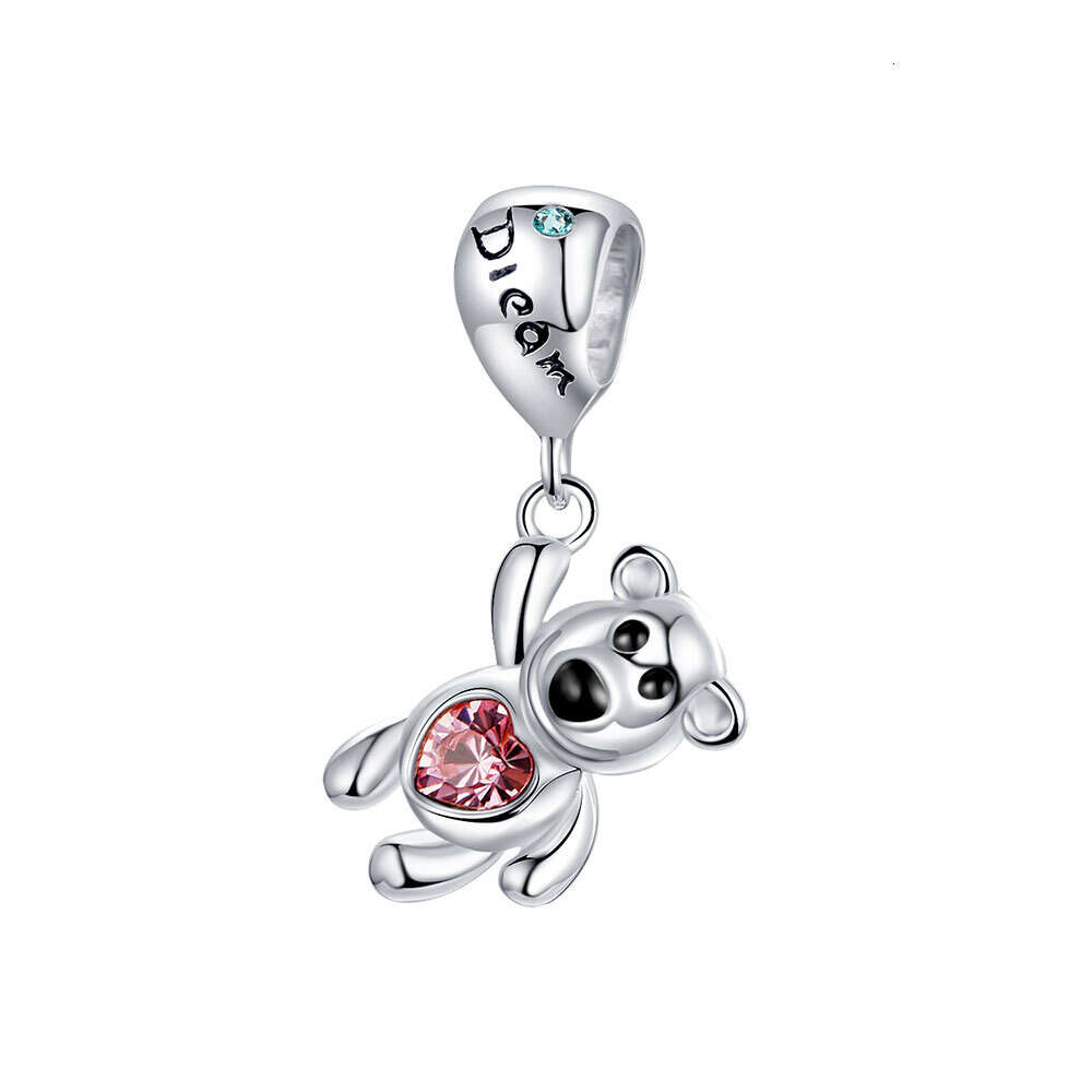 Pink Love Heart Murano Charm Fit Plata de Ley Original Armband 2024 Ny Collection Family Tree Argent Bijoux