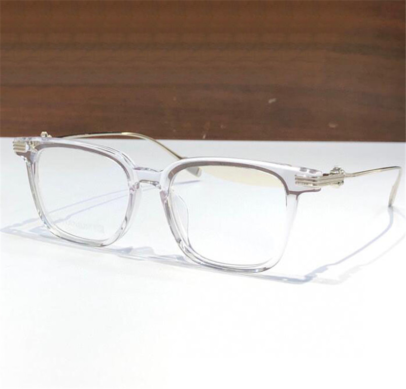 Nouveau design de mode lunettes optiques carrées 8257 cadre de planche d'acétate de forme classique style simple et populaire avec étui en cuir lentille claire