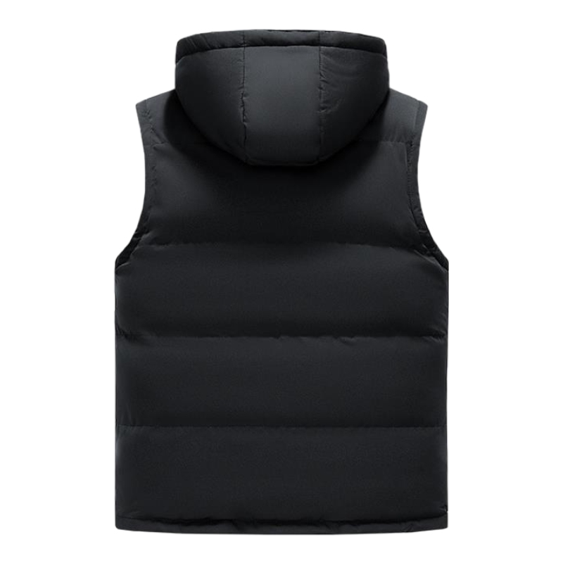 Gilet da uomo in piumino di cotone con cappuccio, gilet caldo casual da uomo britannico