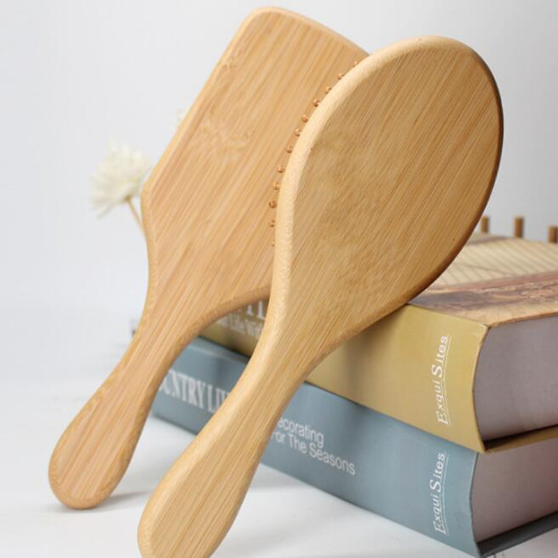 Air cushion Comb Hairdressing Wood Massage Hairbrush Hairbrush Paddle Comb Easy For Wet or Dry Use Flexible bristles All Hair Types Long Thick Curly