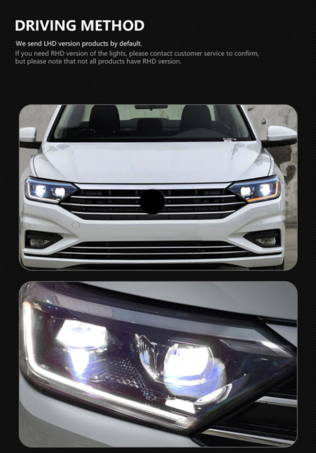 LED Daytime Running Light do VW Jetta Sagitar MK7 Reflight 2019-2022 Sygnał Turn Lamp Lampa Lampa