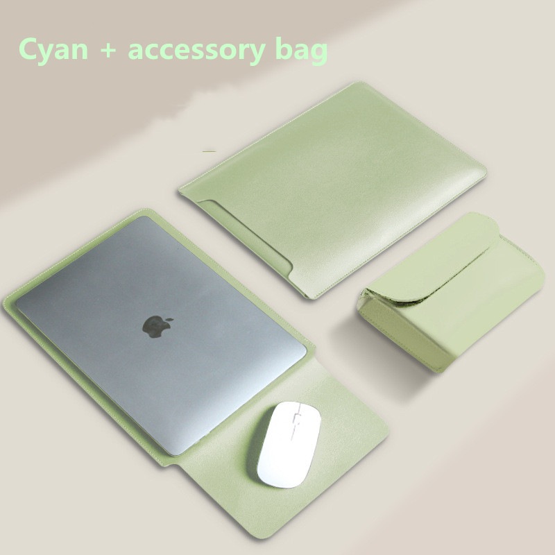 Sac intérieur pour ordinateur portable Apple Xiaomi Huawei, 13/14/15/16 pouces, sac d'ordinateur non magnétique épais, peau PU imperméable