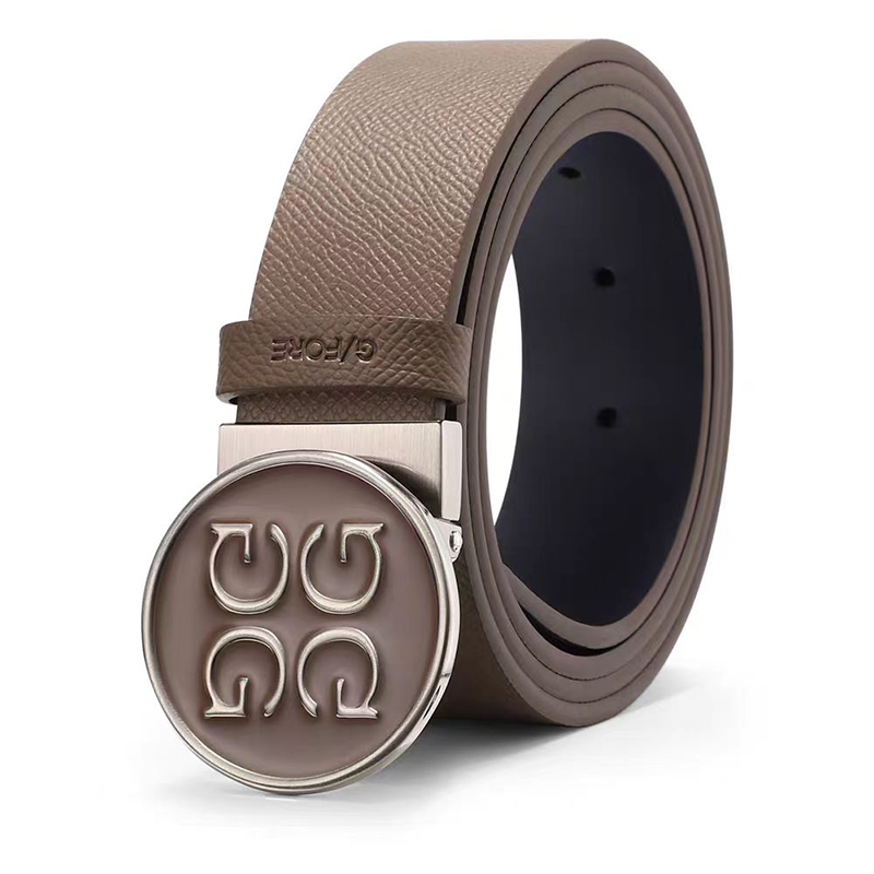 Nouvelle ceinture de golf masculine et féminine pour les loisirs sportifs confortables noirs en cuir véritable ceinture universelle de mode masculine minimaliste de la courroie tendance