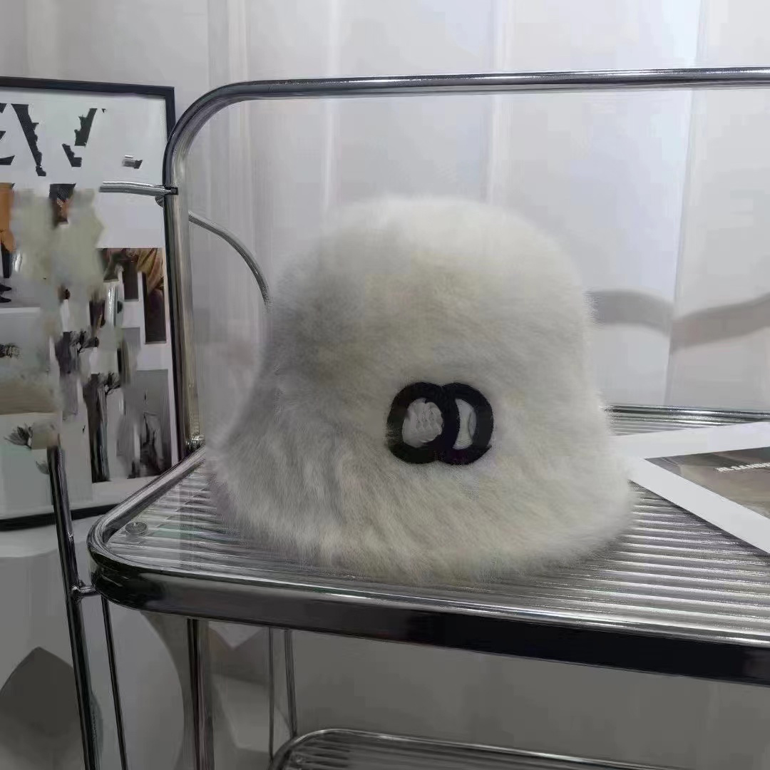 バケットハットデザイナーバケツハット豪華な帽子小香料スタイル高品質の100レターハットウサギの髪の素材