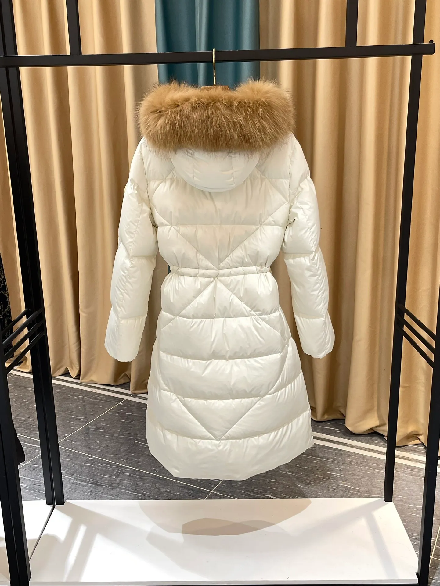 Piumino da donna Piumino firmato Giacche da donna Piumino leggero invernale con cintura Donna Elegante cravatta Lunga in cotone bianco Duck Parka Donna Donna z6