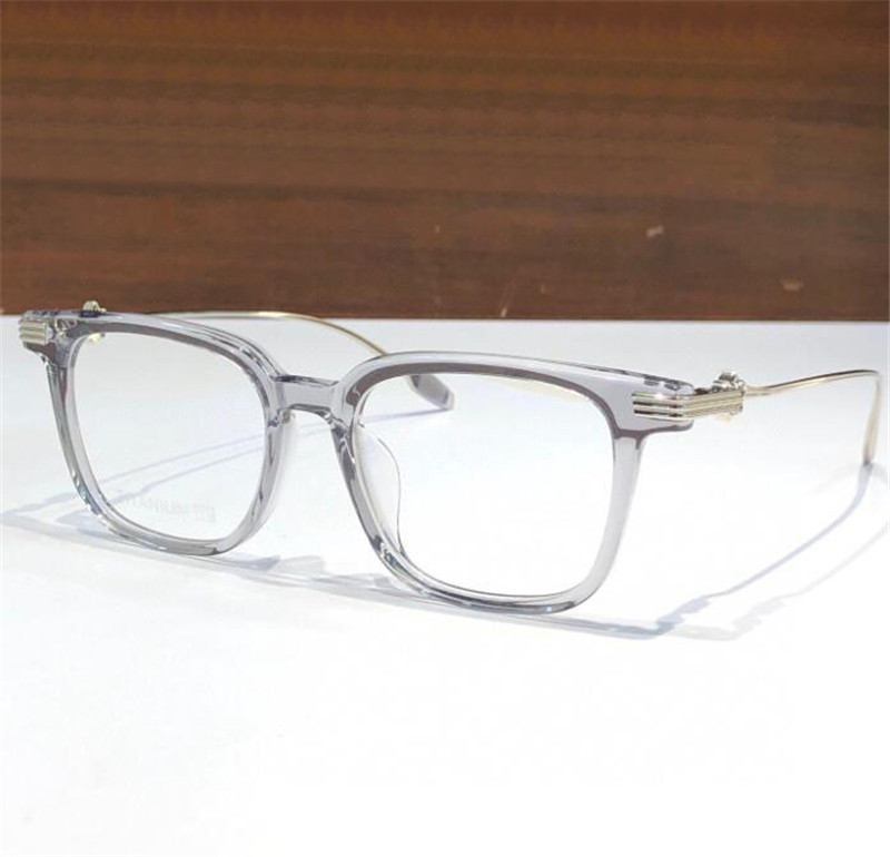 Nouveau design de mode lunettes optiques carrées 8257 cadre de planche d'acétate de forme classique style simple et populaire avec étui en cuir lentille claire