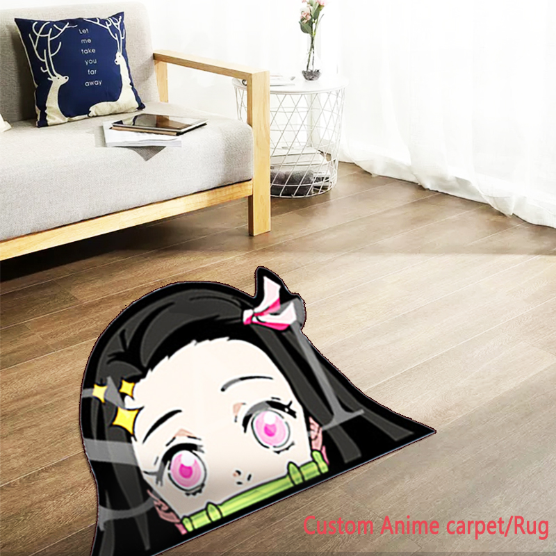 Tapis/tapis personnalisé Anime Kamado Nezuko, tueur de démons, pour porte, de cuisine, décor de salle, tapis de prière musulman, antidérapant, imperméable