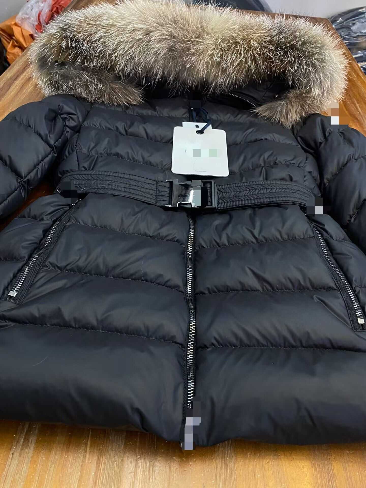 Dames donsparka's Mengjia jas middellange vossenbontkraag Nieuw dons verdikt en verlengd voor warmte