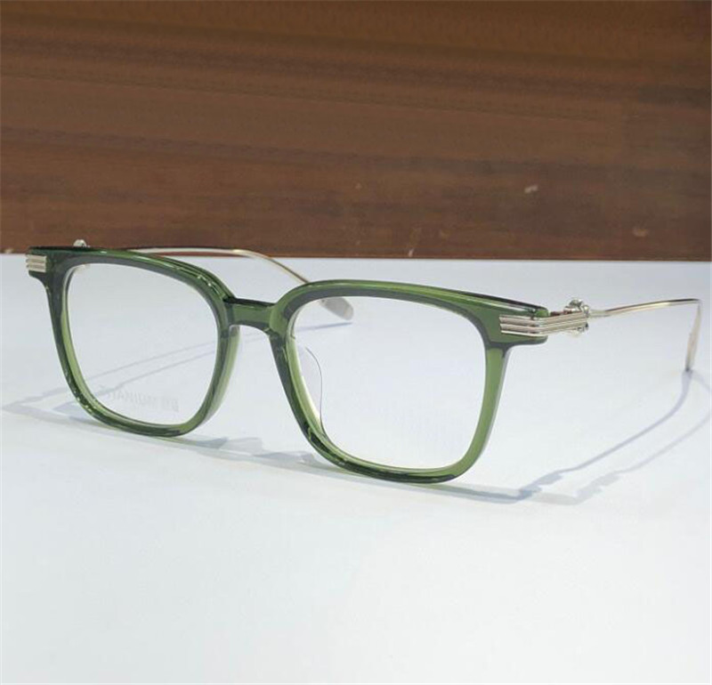 Nouveau design de mode lunettes optiques carrées 8257 cadre de planche d'acétate de forme classique style simple et populaire avec étui en cuir lentille claire