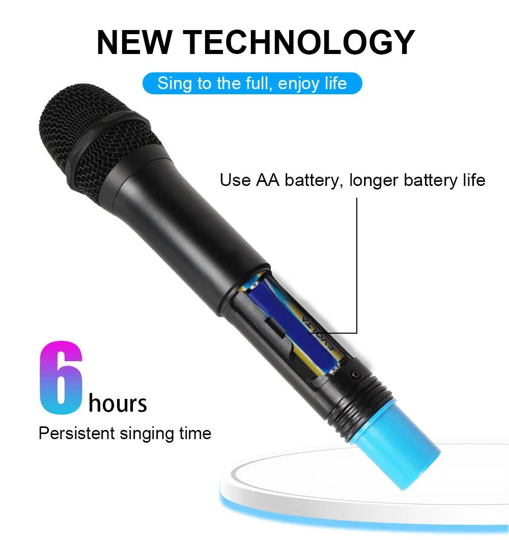 Microfoni Microfono wireless GMARK X333 con batteria al litio Karaoke palmare Echo altoparlante Party Stage Performance Church Show