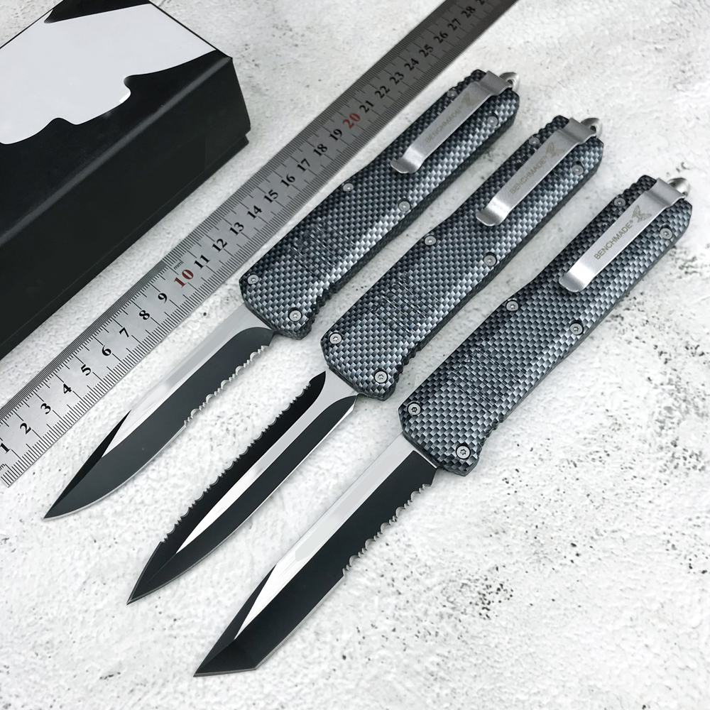 bm C07 Automatic Knife 440C Serrated Blade Outdoor Survival Camping Tactical Hunting Tool Outdoor Self-defense Knife BM A07 3300 4600 9400 3310