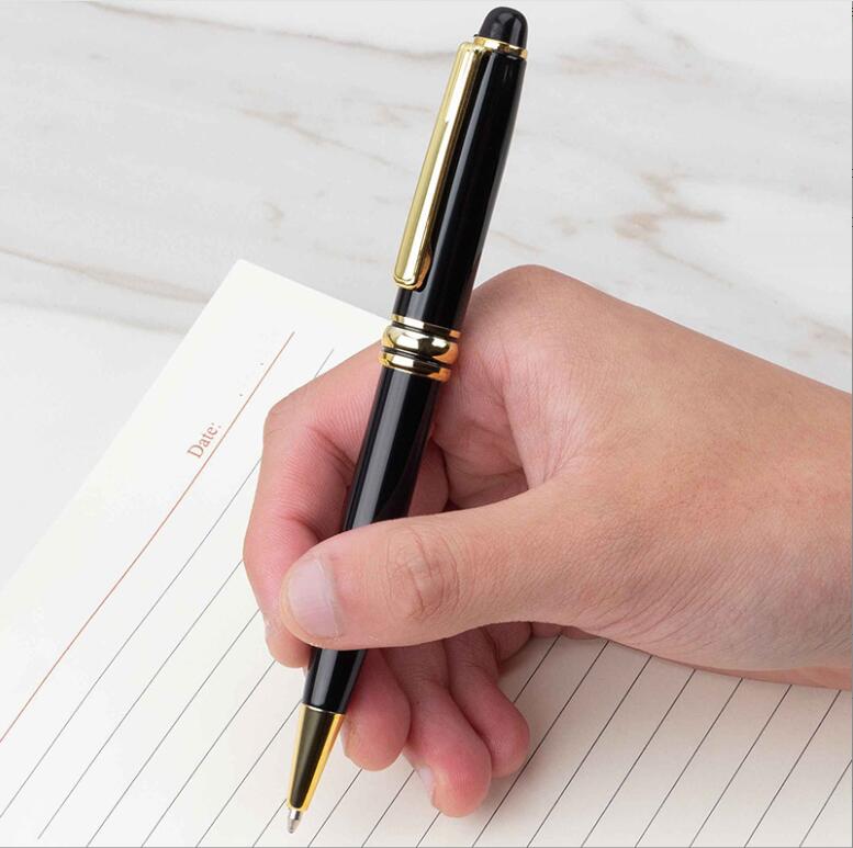 Ballpoint Pens Promocja luksus MSK145 Czarna żywica Ballpoint Pen Wysokiej jakości pismo punkt Pens Pens School Office Suppt Dhgzd