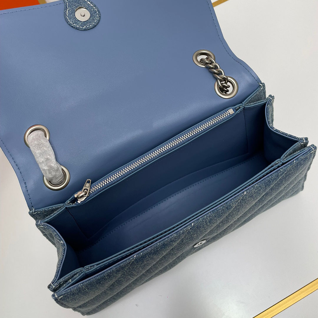 5A Bolsas de grife de luxo para mulheres bolsa jeans com grande capacidade de tecido jeans moderno e moderno nas axilas carregando bolsa crossbody bolsa com corrente