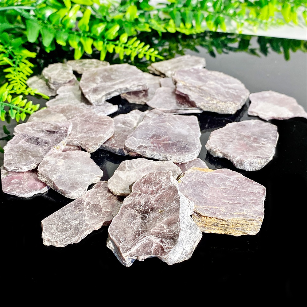 Presente de feriado natural lepidolite roxo mica placa cristal pedra tratamento decoração artesanato e mineral