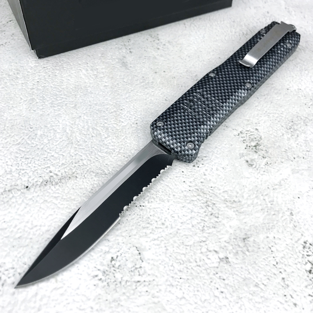 bm C07 Automatic Knife 440C Serrated Blade Outdoor Survival Camping Tactical Hunting Tool Outdoor Self-defense Knife BM A07 3300 4600 9400 3310