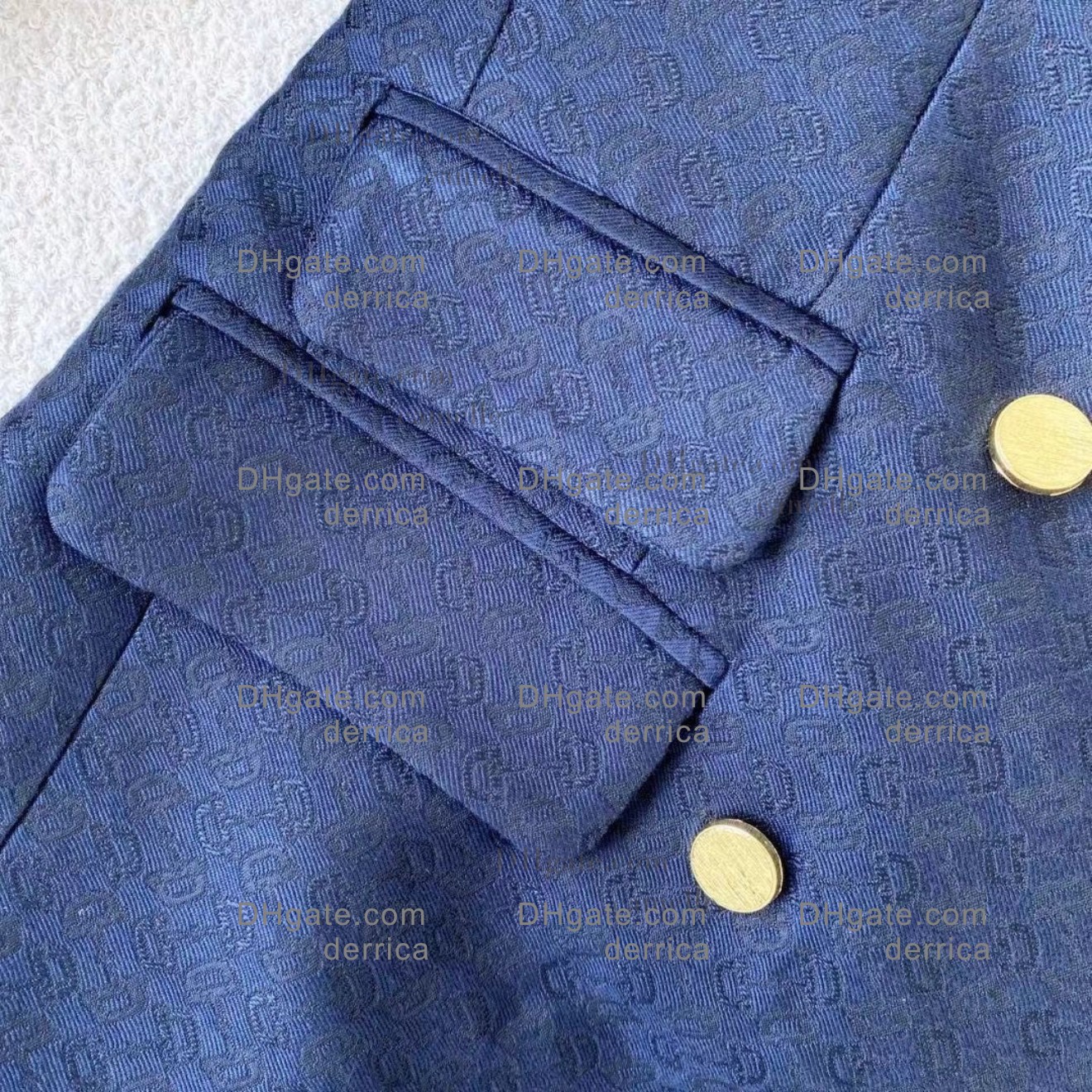 女性のデザイナースーツブレザージャケットコート服ダブルGアカデミックスタイルスプリングトップ