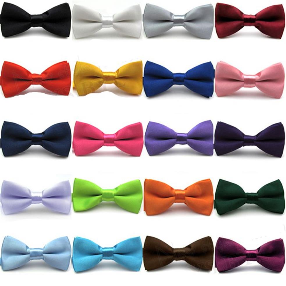 Barnbågar 9 4 5cm 32 färger Justera spännen fast färg Bowknot Occupational Bowtie för Baby Kid Bow Tie Christma194Z