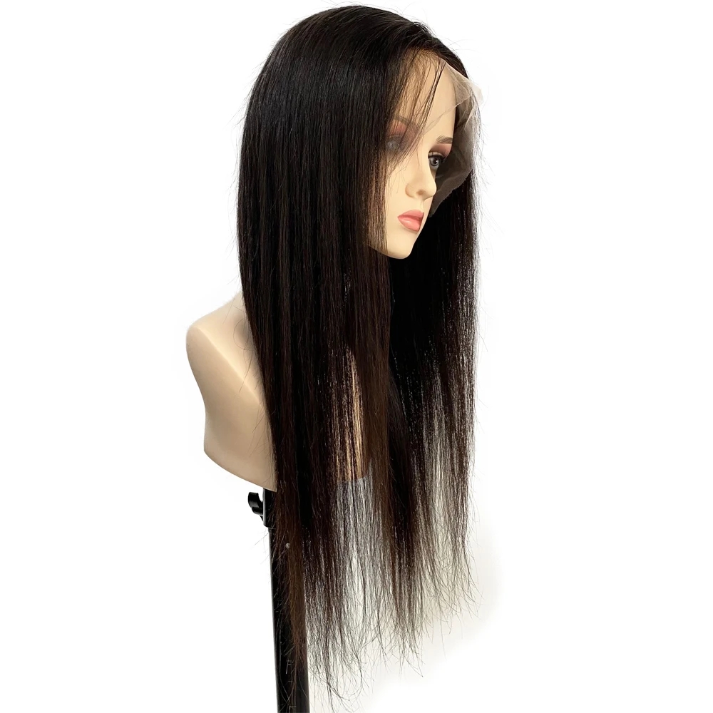 Full Lace Wig Human Hair hd lace Wig Straight Brazilian Remy Glueless Transparent full hand tied Wig for Women