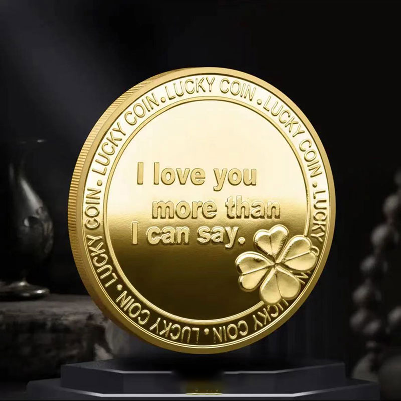 Love Collection Coin I Love You More Than Memorative Gold Coin Gift Her Home Decor Z102