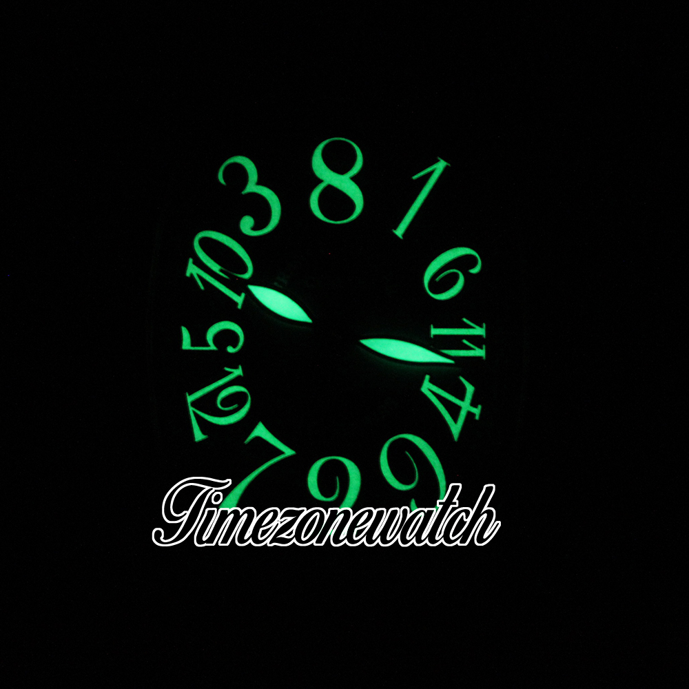 Nuevo 40 mm Cintree Curvex Crazy Hour Reloj automático para hombre 8880 Esfera verde Caja de oro rosa Correa de cuero verde Relojes para caballero Timezonewatch DHFM Z08A